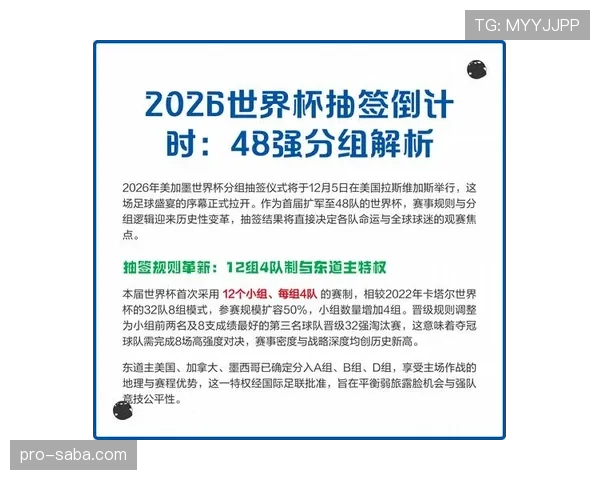 2026世界杯48队12小组赛制规则详解